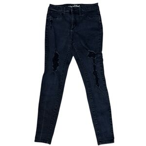 Black Distressed Universal Thread Jeans (High Rise Jegging) 10/30R